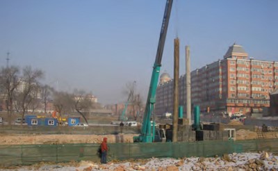 Construction scene in Russia
