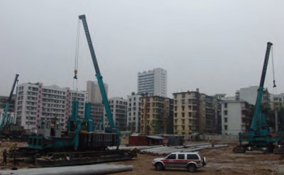Construction scene in Tianjin