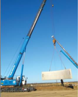 SWTC75 telescopic boom crawler crane at a construction site in Australia